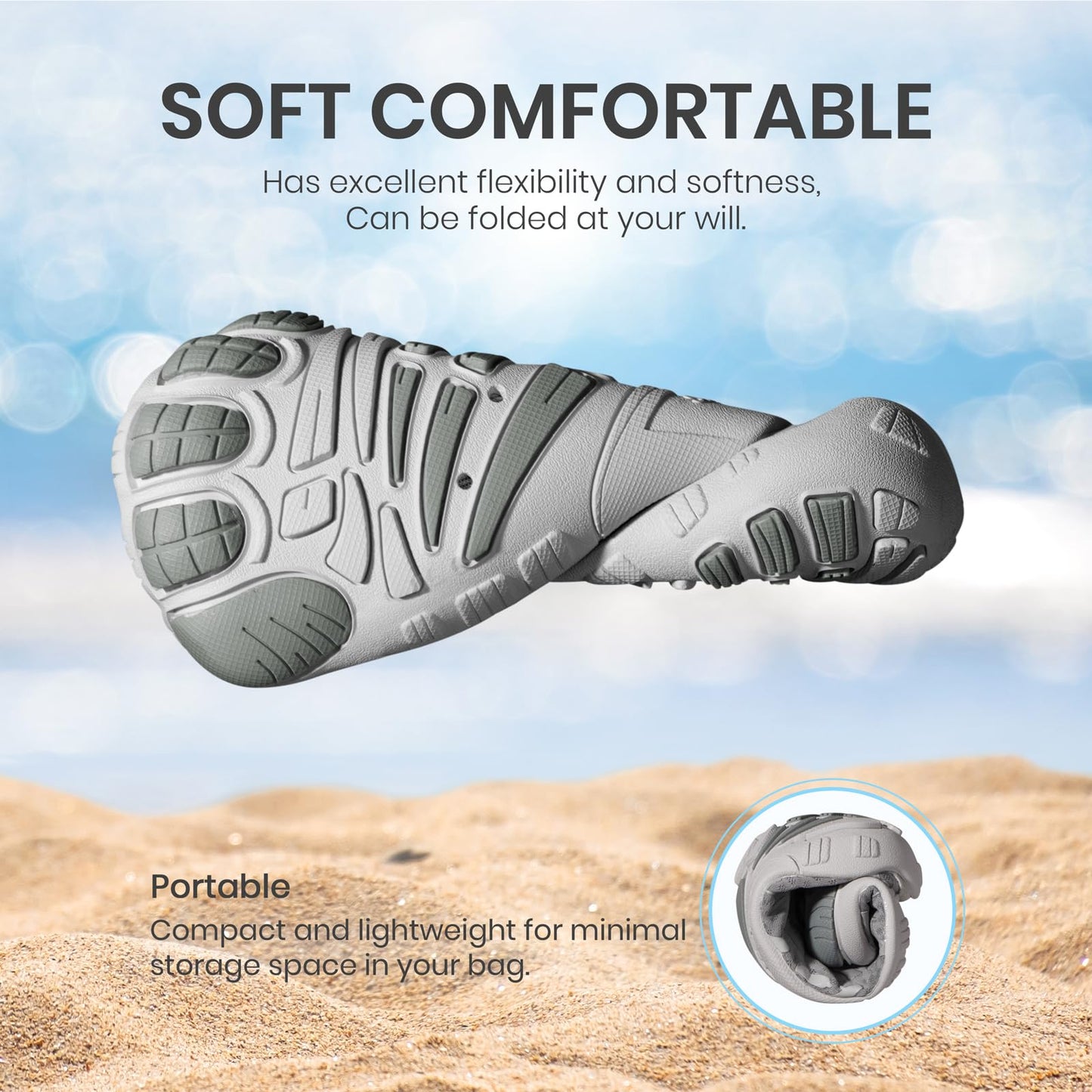 SEEKWAY Barefoot Water Shoes for Kids - Wide Toe Box and Quick-Dry Sand Shoes Toddler for Hiking Swim Beach Pool Kayak Sport Accessories, Camping Essentials Non-Slip for Boys Girls Sizes