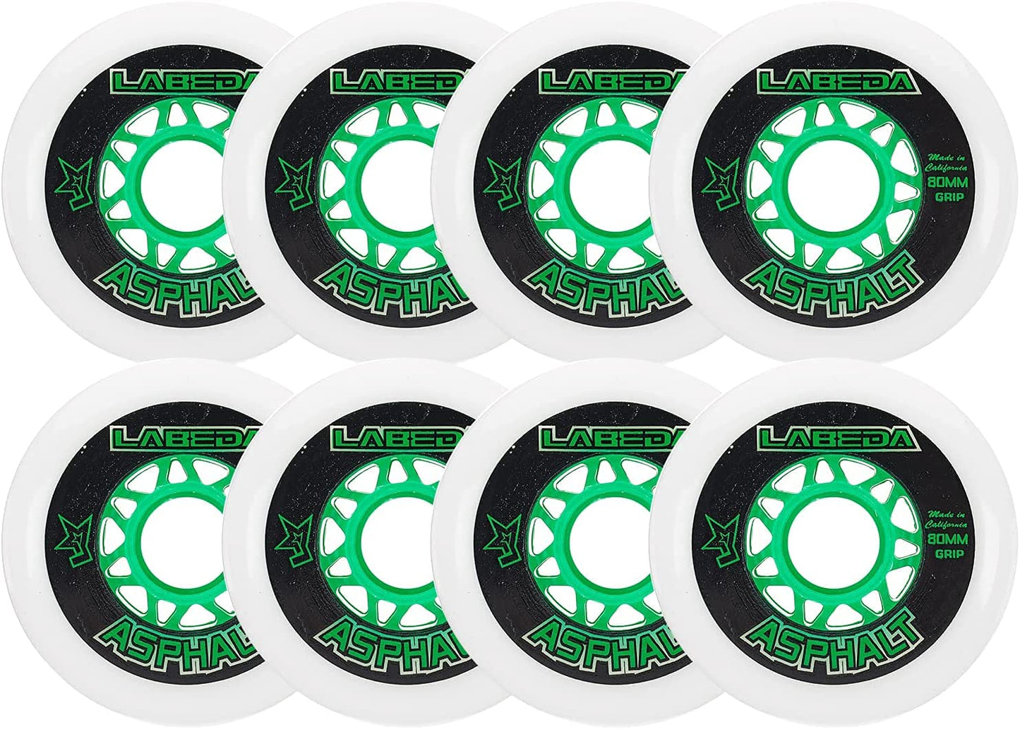 Labeda Wheels Inline Roller Hockey Gripper Asphalt Outdoor White 76mm / 80mm 83A