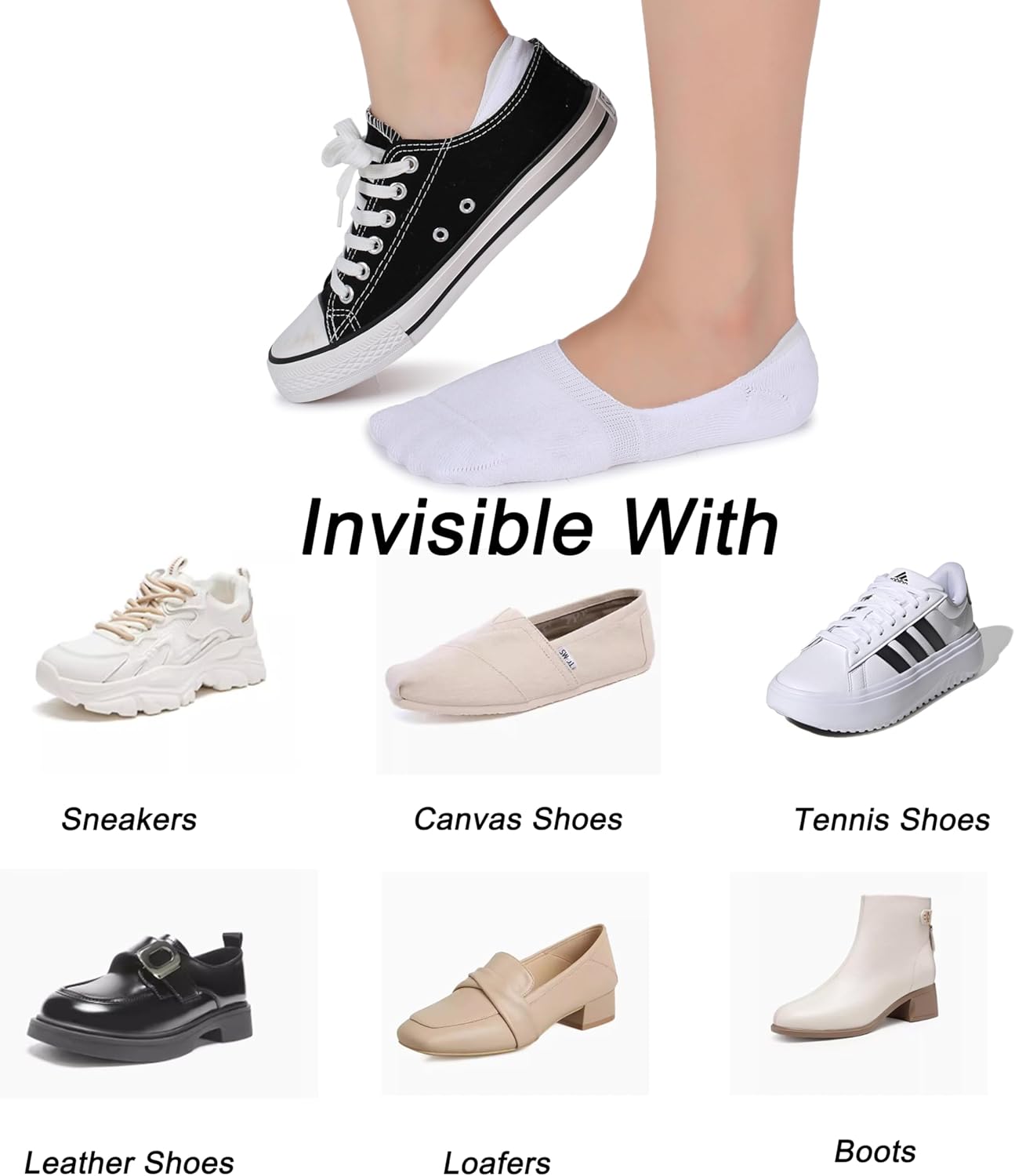 Pareberry Women's No Show Socks - Thick Cushion Cotton, Non-Slip Design | 5/10 Pack Options