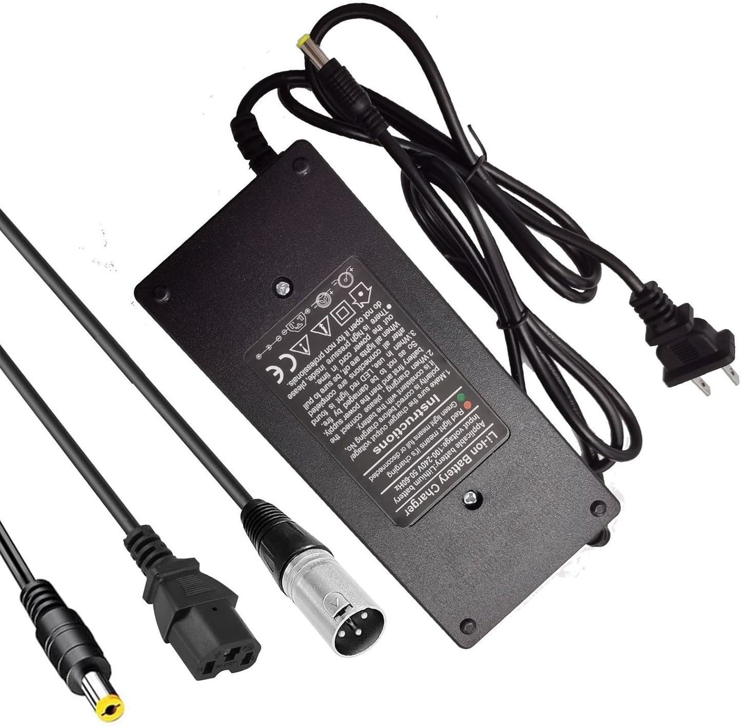 84V 3A XLR Charger - Universal 3-Plug Design for 72V Lithium Batteries | Compatible with Scooters