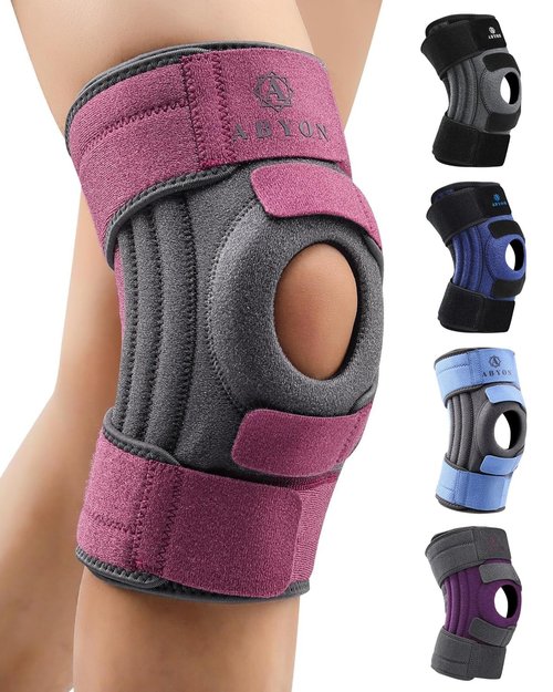 ABYON Knee Brace - Adjustable Support for Meniscus Tear & ACL Injuries | Triple Side Stabilizers