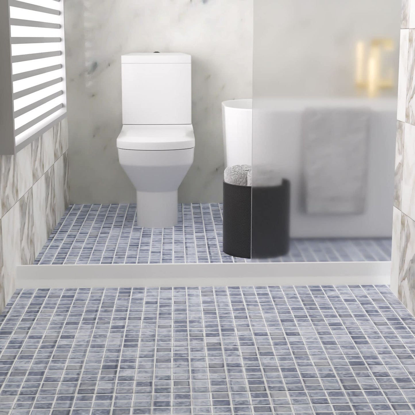 3" High Shower Threshold Water Dam 118 IN Collapsible Shower Water Splash Guard for Curbless Shower Threshold Barrier Water Stopper for Wet and Dry Separation Bathroom and Kitchen (White)