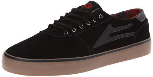Lakai Men's Manchester Lean-M, Black/Gum Suede, 5.5 M US