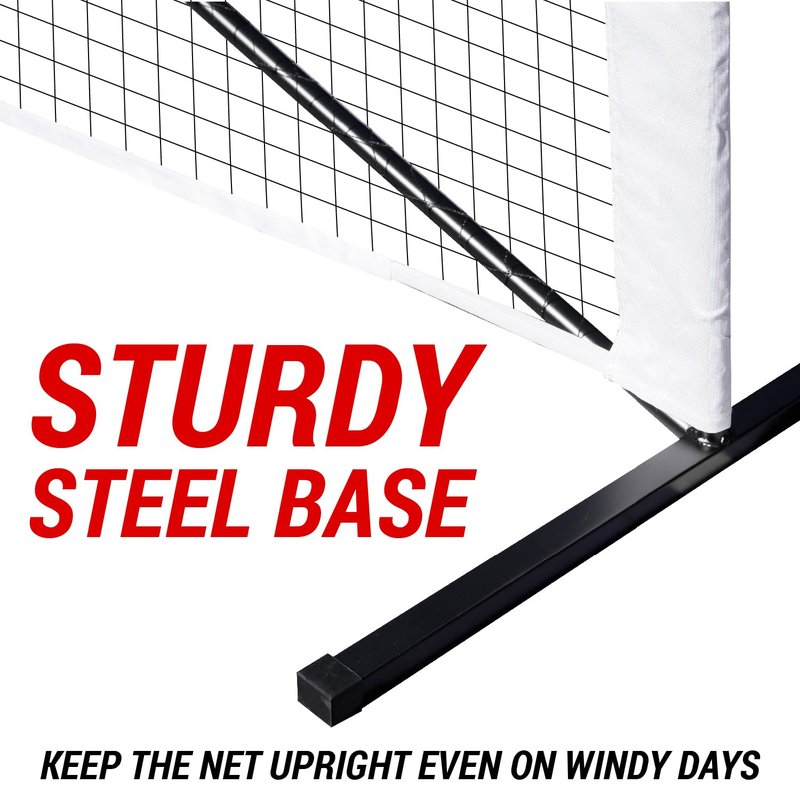 Pickleball Net, Portable Easy Setup 22ft Regulation Size for Outdoor Backyard Home Driveway | Steady Metal Frame Strong PE Net