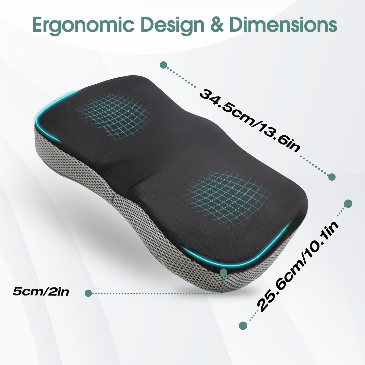 Rowing Machine Seat Cushion for Concept 2 Rower – Memory Foam Pad with Non-Slip Base & Washable Cover – Fits Concept 2 Model D/E, WaterRower, Recumbent Bike & Indoor Rowers