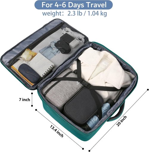 MATEIN Travel Backpack - Large Water-Resistant Carry-On | Expandable Lightweight Daypack in Peacock Blue