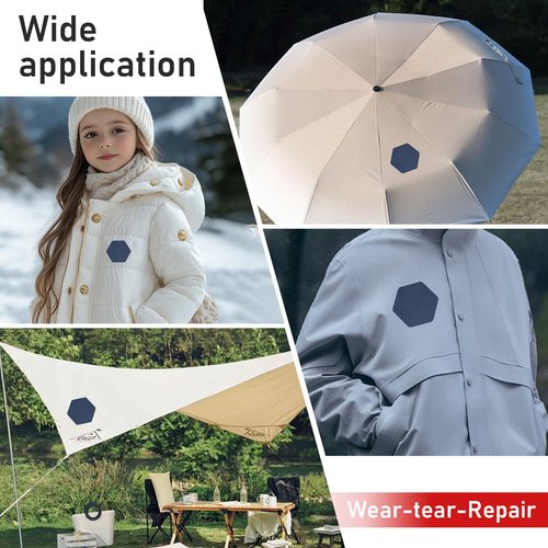 Down Jacket Repair Patches by [Brand Name] - Waterproof Self-Adhesive Nylon Fabric Repair | Ideal for Jackets, Tents & Outdoor Gear