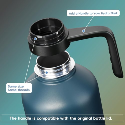 Hydro Flask Replacement Lid - Wide Mouth Water Bottle Cap with Straw | Fits 12-128 oz Sizes