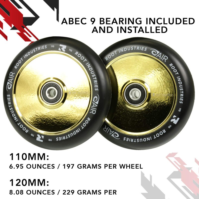 AIR Wheels 110mm - Black/Gold