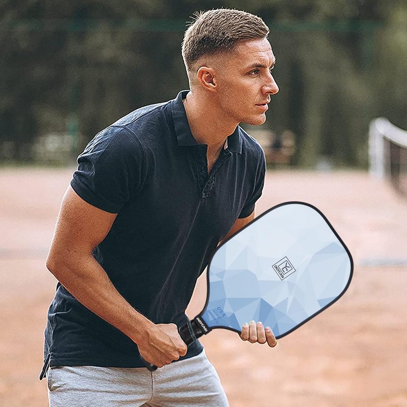 YC DGYCASI Pickleball Paddles Set of 4, USAPA Approved Pickleball Set, Fiberglass Pickle Ball Rackets, 3 Outdoor Pickleball, 3 Indoor Balls, 4 Pickleball Overgrip, 1 Bag for Women and Men
