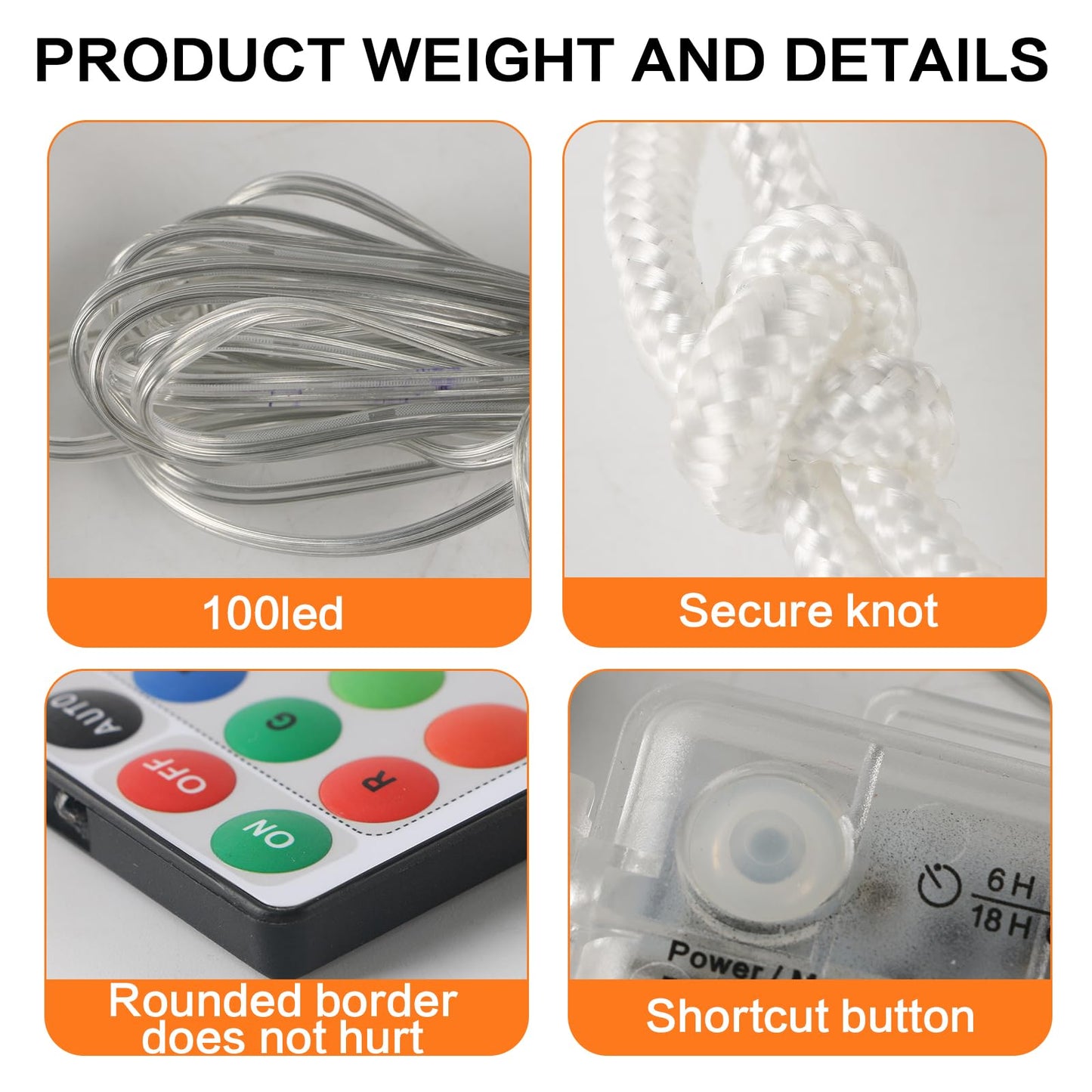 NewBEP Lighted Basketball Net - LED Replacement Basketball Nets, Change Colors with Remote, LED Basketball Net Light for Outdoor Indoor 10 Loops Rim
