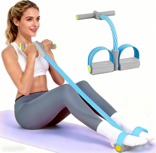 **Skiennix Pedal Resistance Bands - Durable 6-Tube Fitness Bands for Abdomen, Arms & Legs**