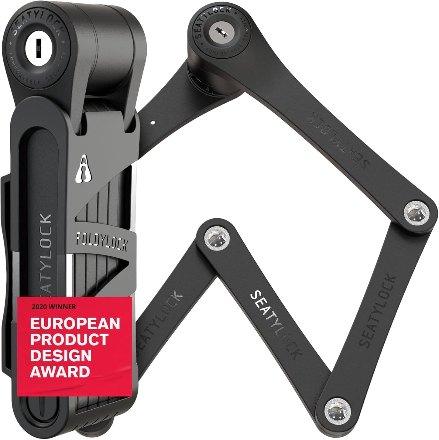 Seatylock FoldyLock Compact Folding Bike Lock - Lightweight High-Security Anti-Theft Design | Includes Keys & Case