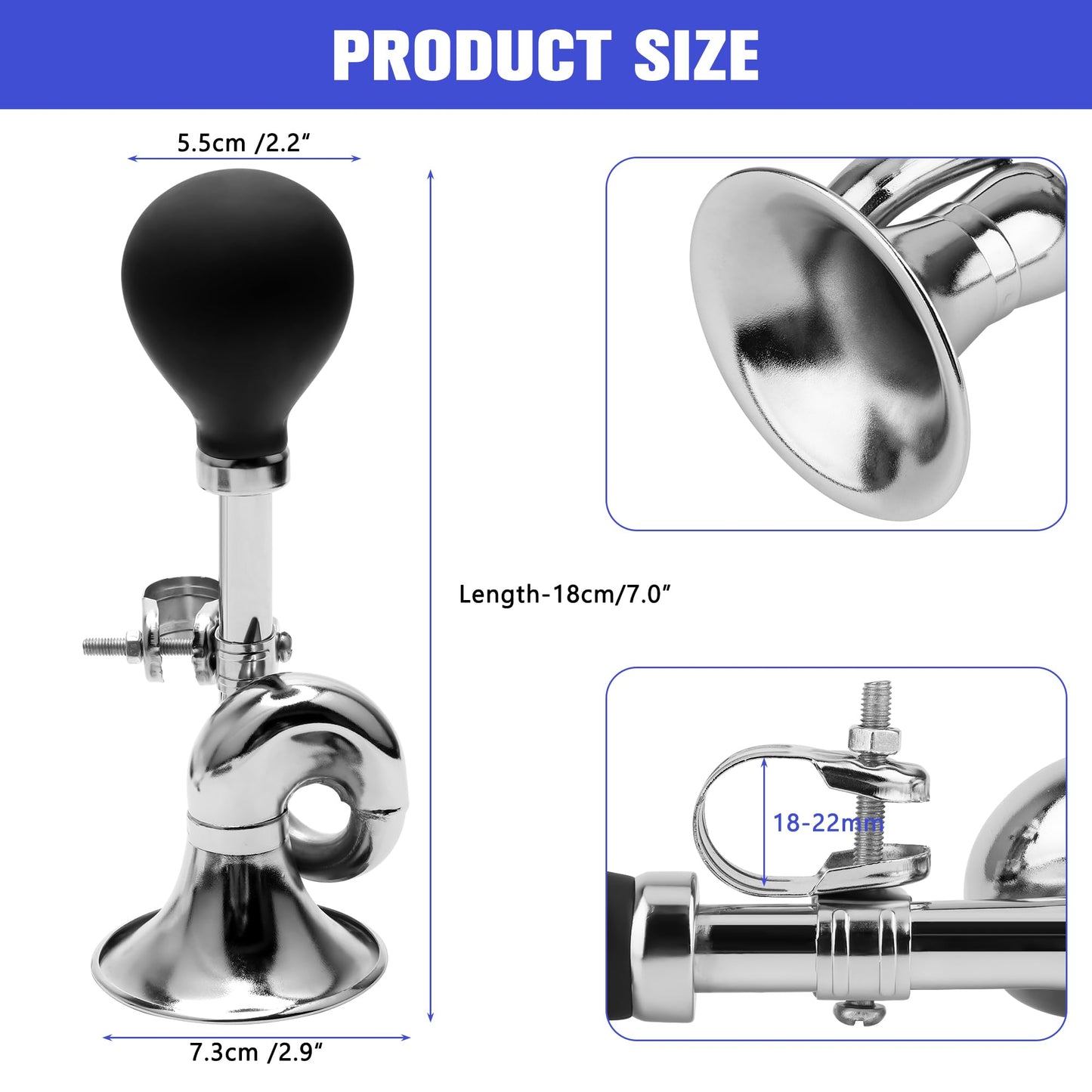 Coolrunner Bugle Horn, Retro Clown Horn, Kids Bike Horn