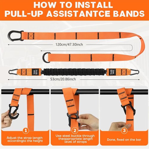 nce Bands,Adjustable Heavy Duty Pull Up Assist Workout Bands for Men, Women, and Seniors - Resistance Bands for Pull Ups,Comfortable Fabric Feet/Knee Rest,Pull Up Bar Accessories