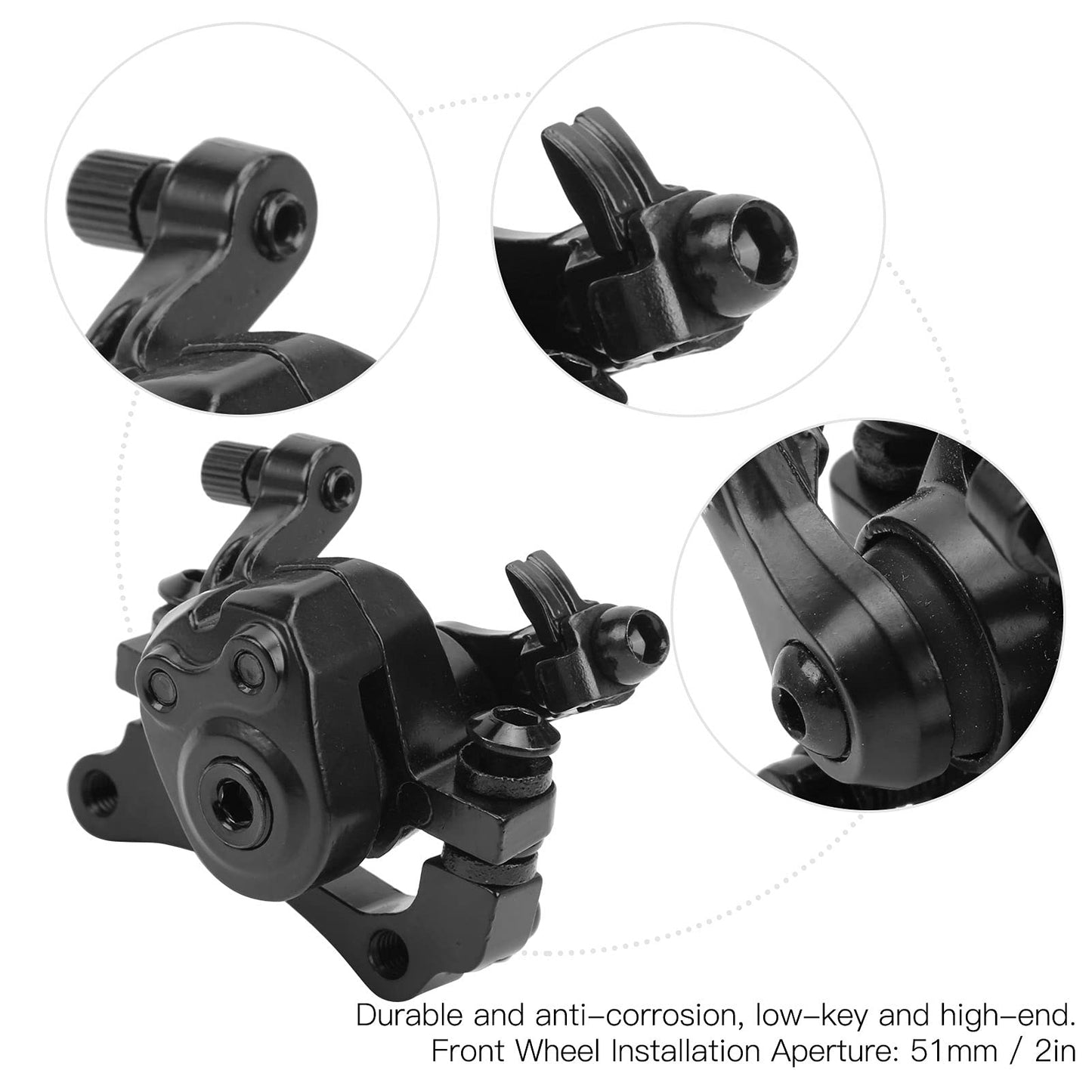 SPYMINNPOO Electric Scooter Brake Caliper,Mechanical Disc Front Brake Caliper Right Side Compatible with 8in 10in Electric Scooter