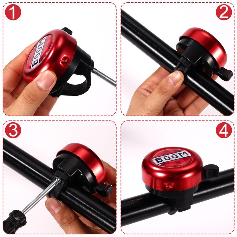 Pixel Theme Bike Bell for Kids, Aluminum Bicycle Bell with Clear Loud Sound Cycling Accessories for Boys Girls Toddler