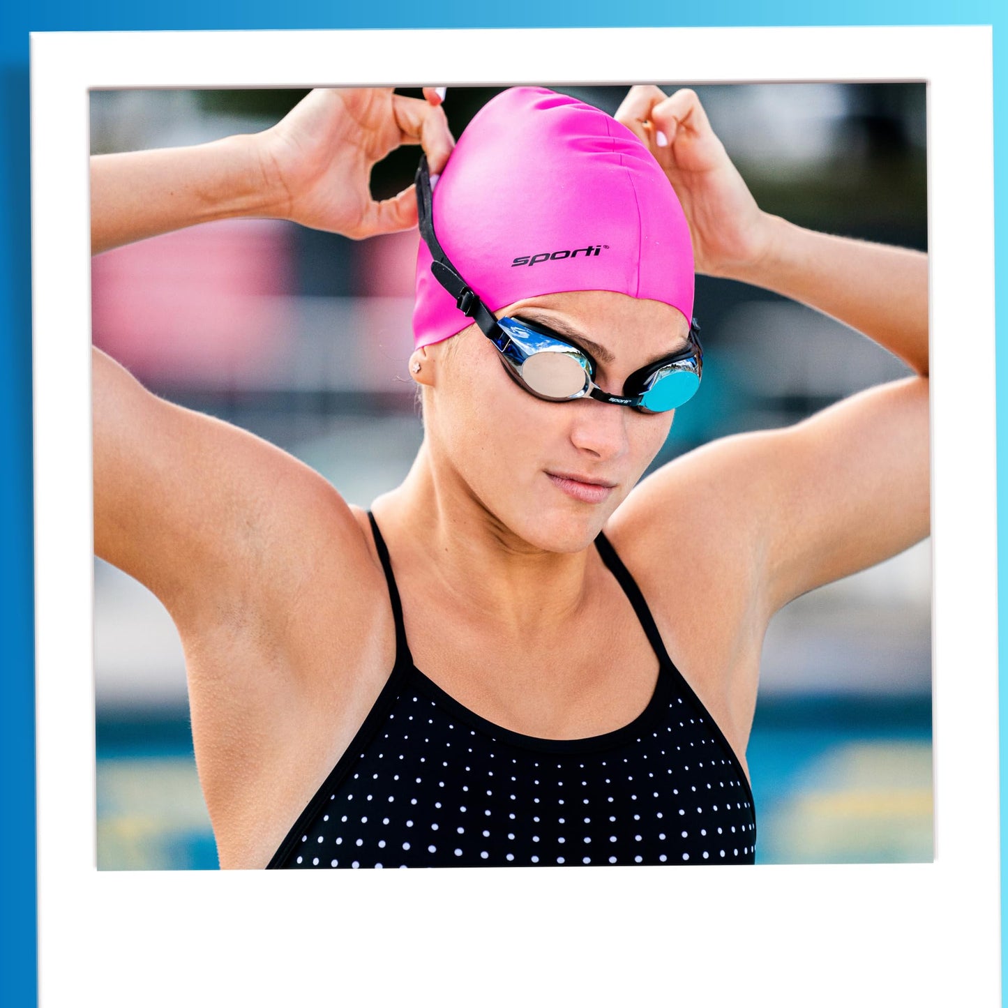 Sporti Silicone Swim Cap - Green