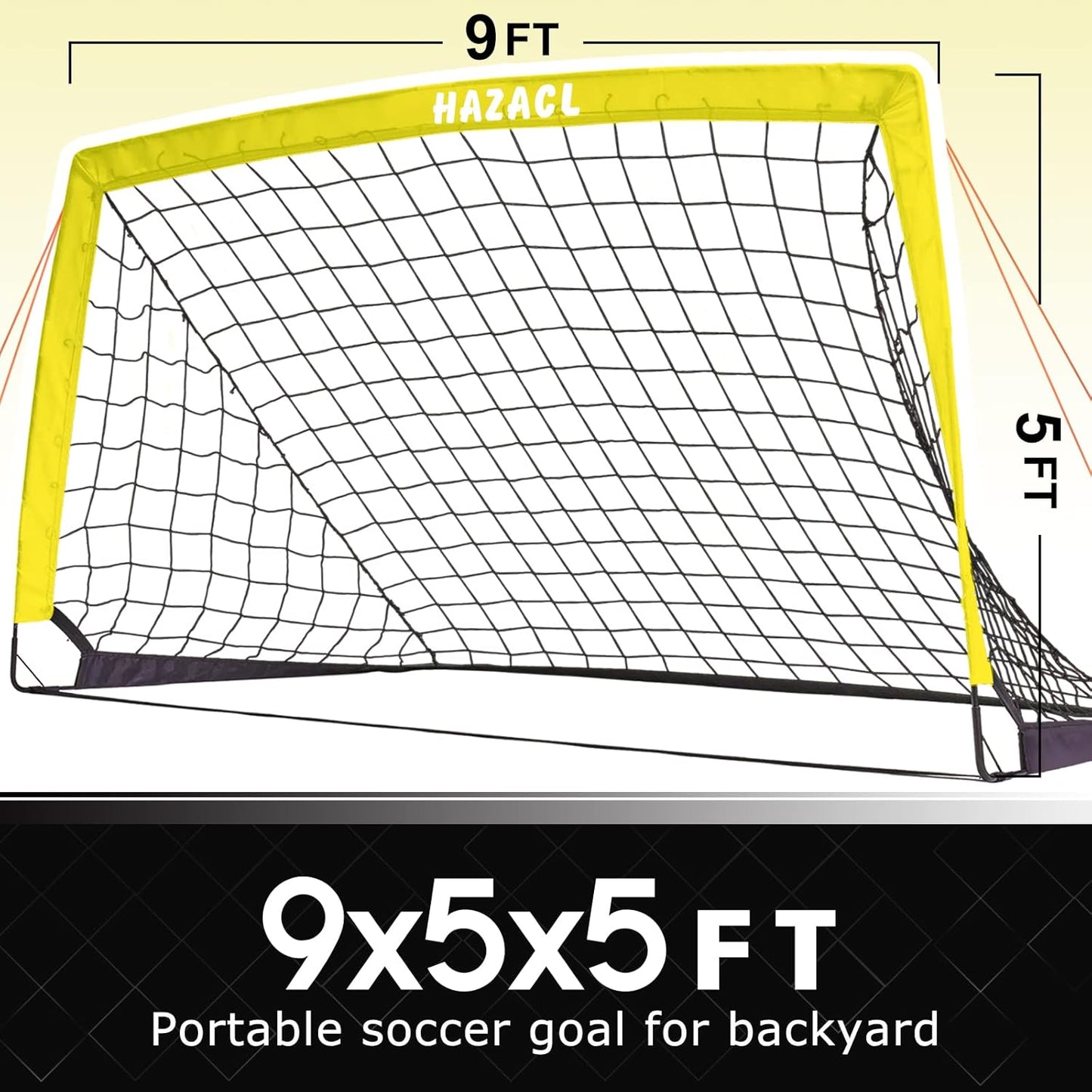 Skiennix Kid Soccer Goals - Portable Pop-Up Soccer Nets for Indoor/Outdoor Use - Large with Carry Bag