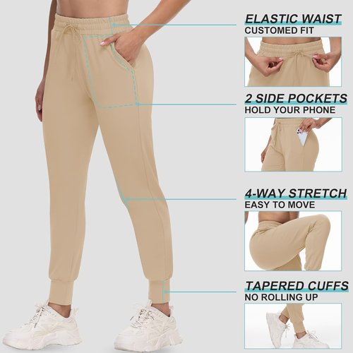 CAMPSNAIL Joggers for Women - Comfortable Sweatpants with Pockets for Yoga & Running