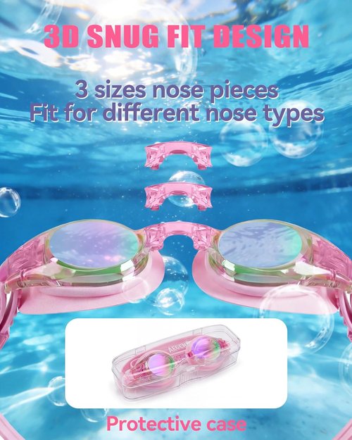 Aegend Kids Swimming Goggles - Anti-Fog, Waterproof & UV Protection | 2-Pack for Ages 4-16