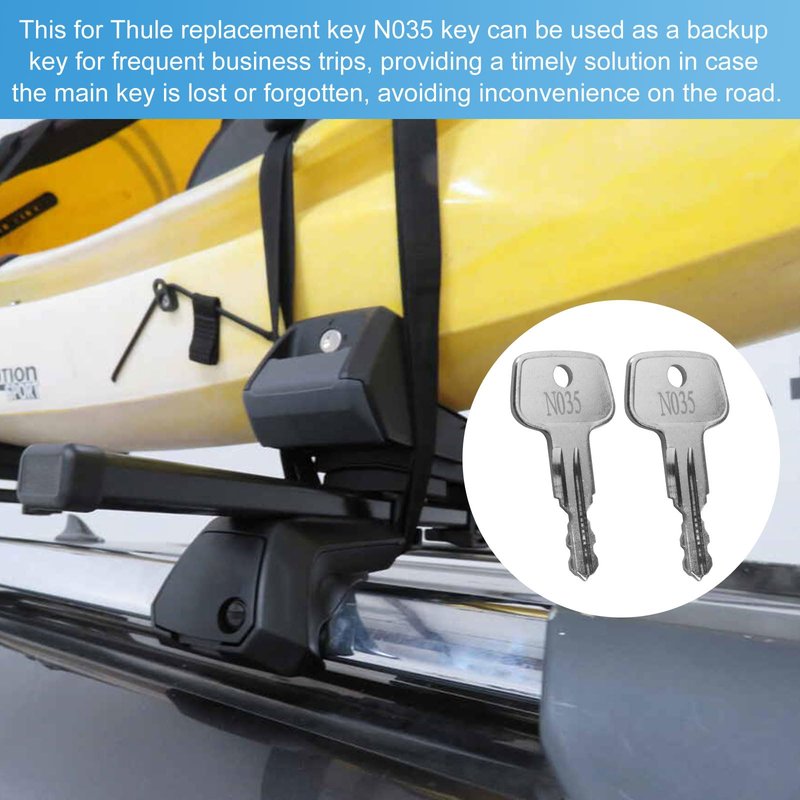 Screw Man N035 Replacement Key (2 Pcs) Fits for Thule Roof Racks,Rails, Cargo Box, Carriers, Crossbars,Haulers Rooftop Cargo Carrier