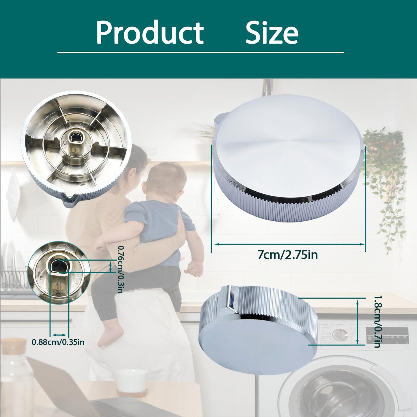 W11675852 Dryer Control Knob (Large) Replacement Compatible with Maytag Whirlpool Washer dryer knob replacement Replace Parts Number W11328381 PS17216137 PD00083286 4980008 AP7215386 EAP17216137