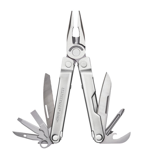 LEATHERMAN, Bond Multitool, Stainless Steel EDC Tool with 420HC Blade, Built in the USA