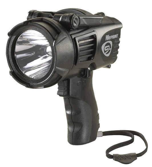 Streamlight 44902 WayPoint 500-Lumen 100,000-Candela Handheld LED Spotlight for Outdoor, Marine, and Emergency Use, Easy-Open Box, Black