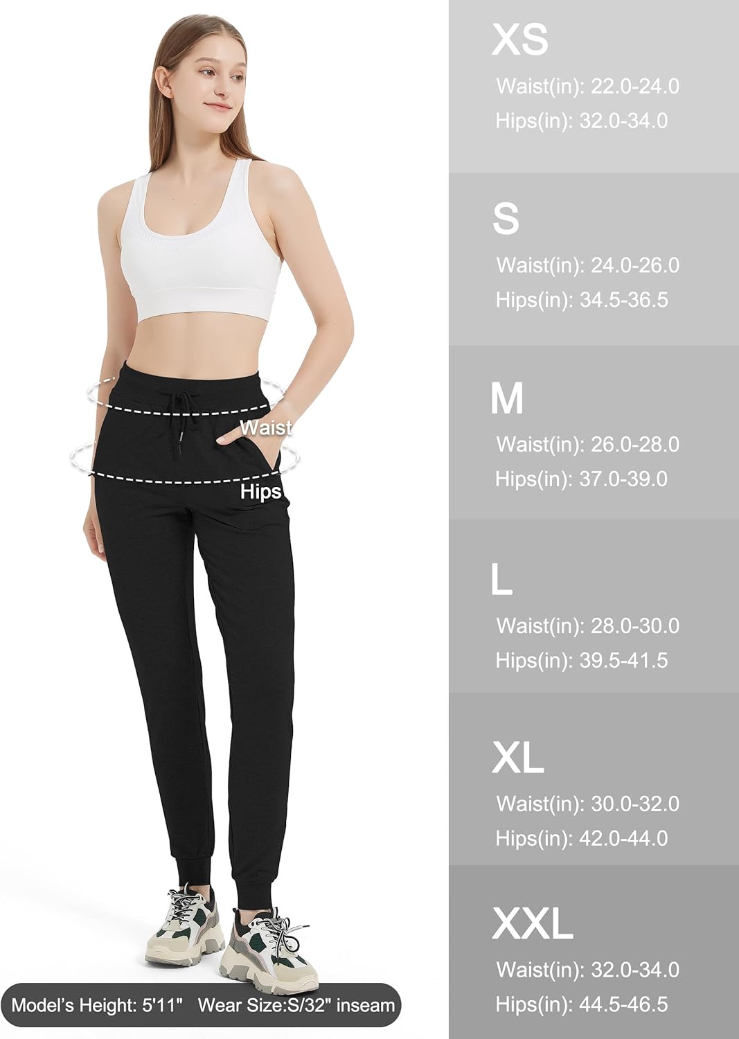 SEVEGO Lightweight Cotton Joggers - Tall Women's Athletic Pants for Yoga & Running | Multiple Inseam Options