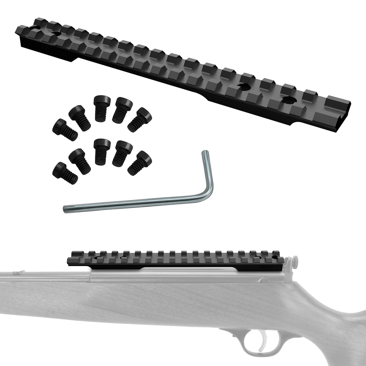 Gotical Picatinny Rail Mount for Remington 700 Rifles | Long Action, 0 MOA, Compatible with Remington 700 Long Action Models