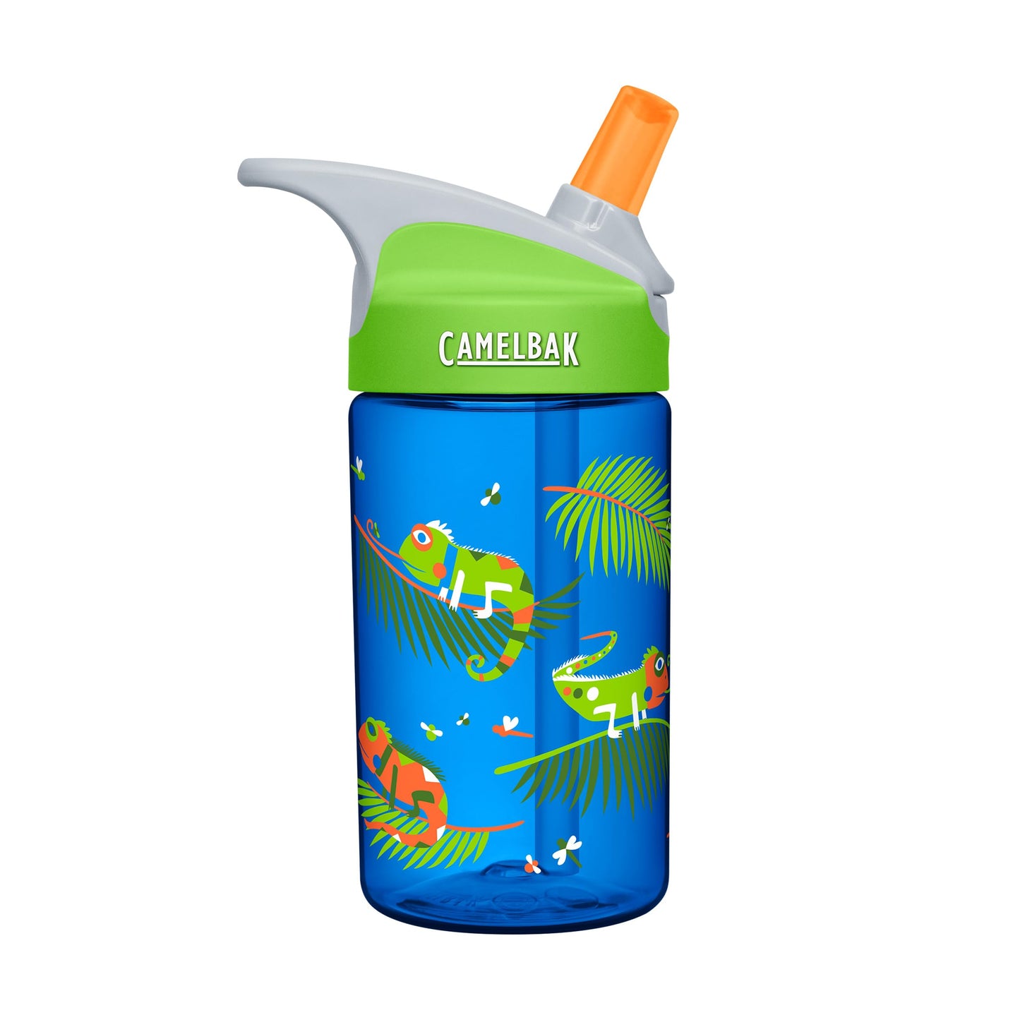 CamelBak Eddy Kids Big Bite Valve Straw Water Bottle Iguanas, 12oz