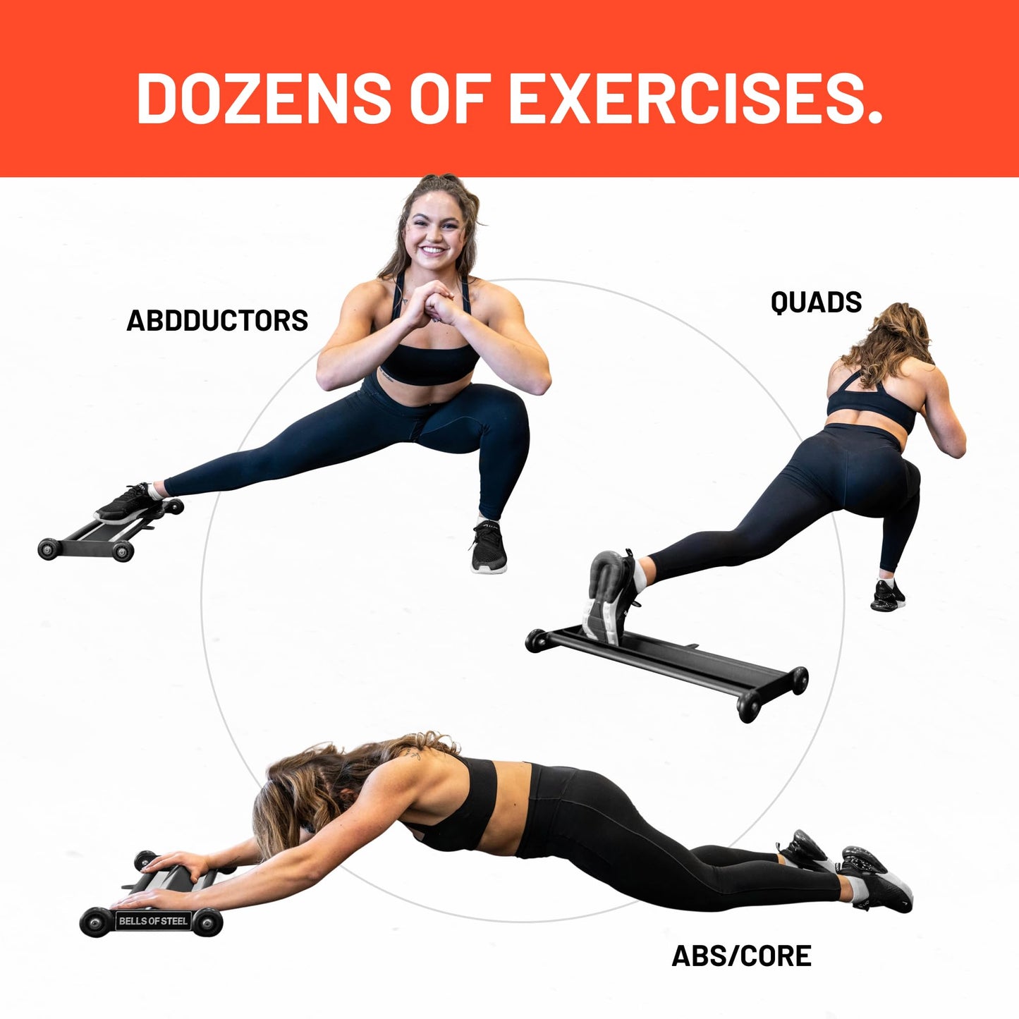 Glute Ham Glider [Bells of Steel] Home Gym Multi-Function Ab Glute Machine, Heavy Duty Ab Glider Machine for Hamstring Curl, Abdominal and Leg Workouts