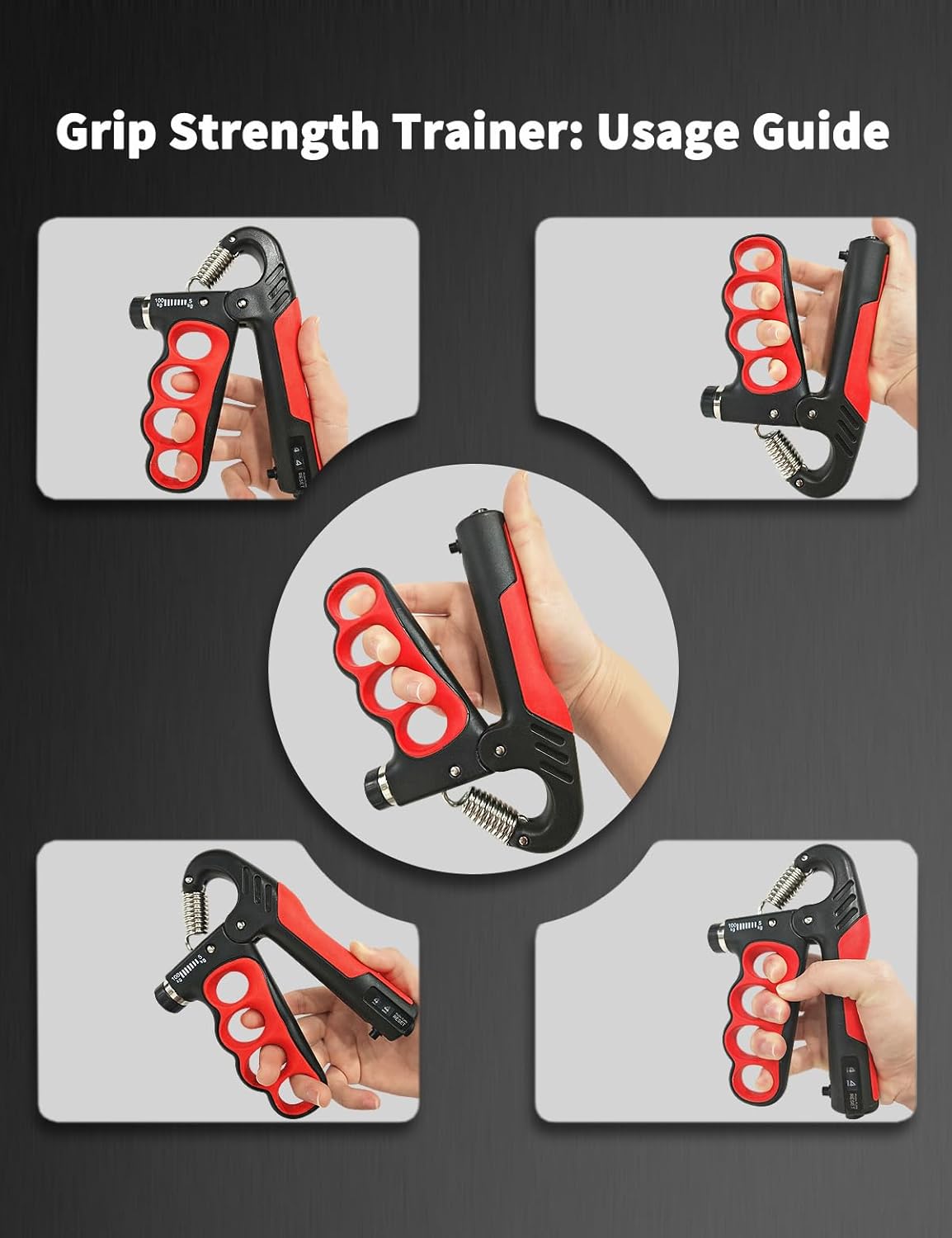 ProGrip Strength Trainer - Auto-Count Hand Strengthener Kit (11-220 LBS) for Home Gym & Forearm Recovery