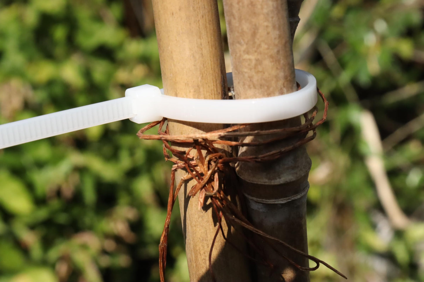 48 inch white heavy duty zip ties, UV-resistant, extra long nylon cable ties, 12 pieces, 200 lb tensile strength