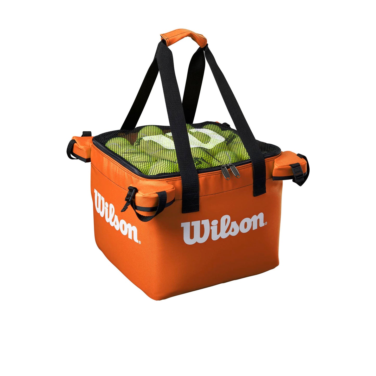 WILSON Sporting Goods Tennis Ball Teaching Basket Bag (150 Ball Capacity) - Orange