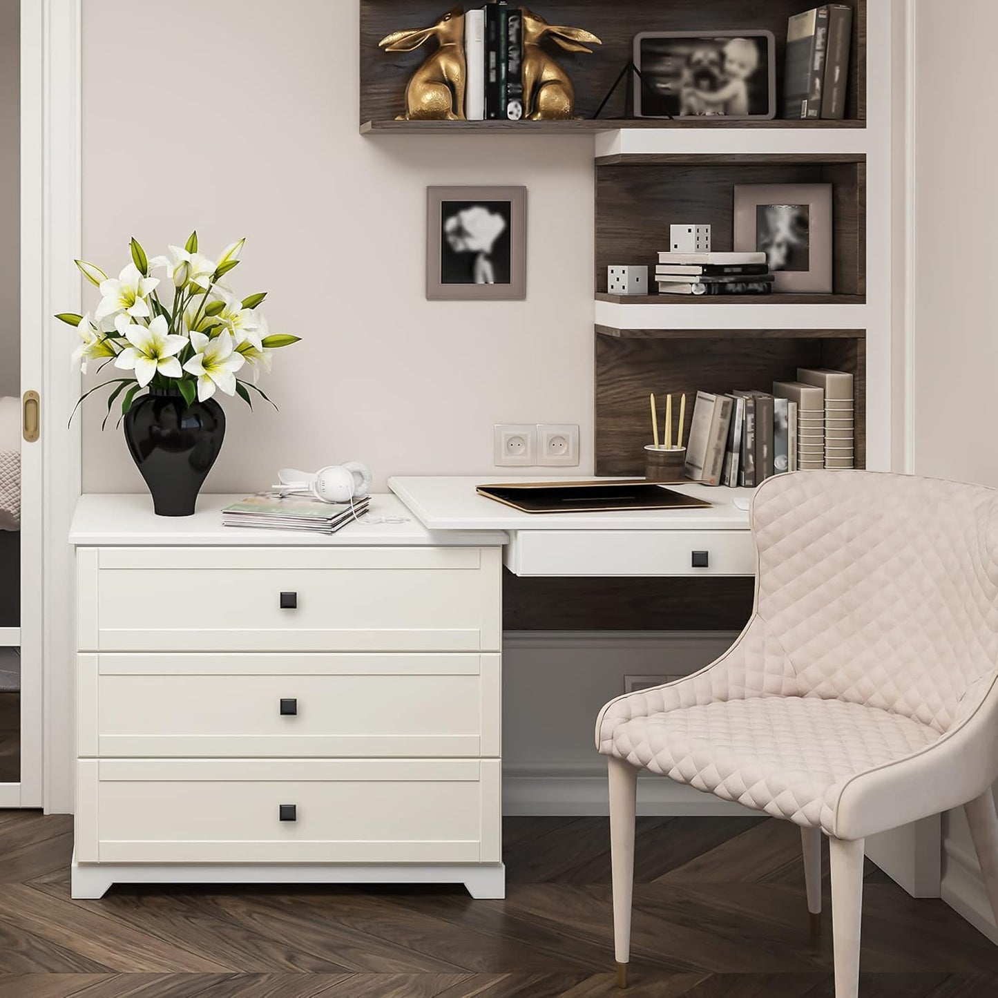 30 Pack Matte Black Square Kitchen Cabinet Knobs - Modern Zinc Drawer Pulls & Handles