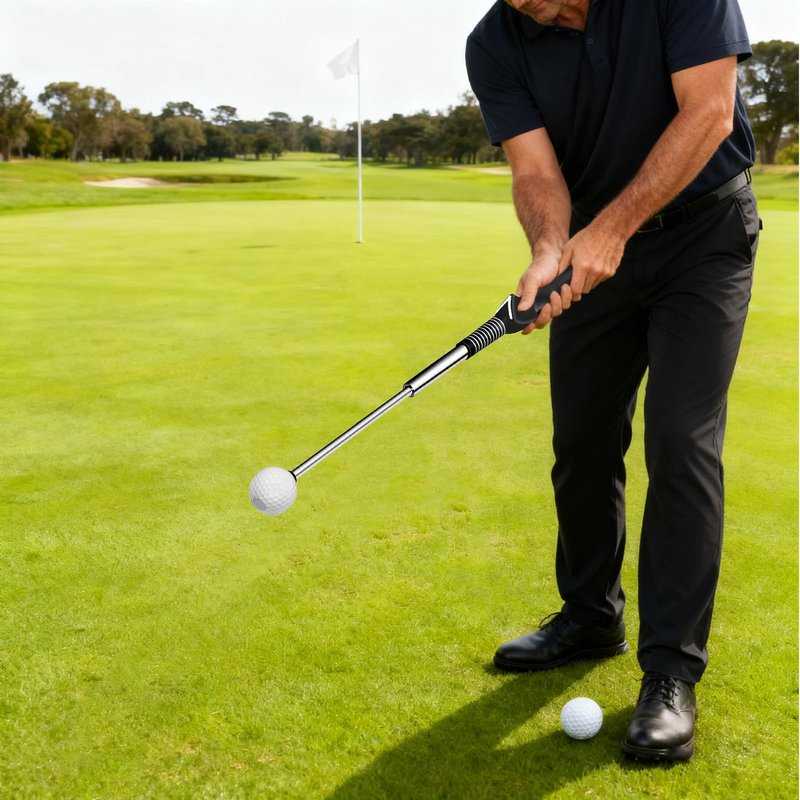 XSMSGO Retractable Golf Swing Training Aid – Golf Swing Trainer with Ergonomic Grip & Audible Feedback | Golf Swing Corrector for Tempo, Balance & Accuracy | Indoor & Outdoor Golf Practice Tool