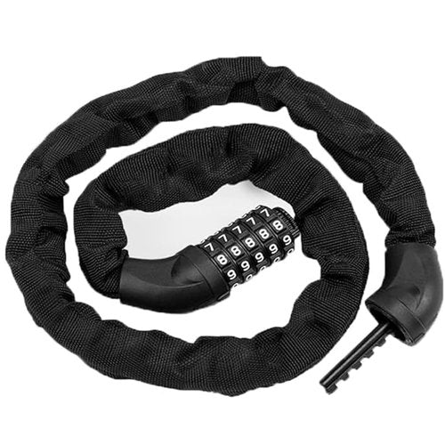 Bicycle Chain Lock – 5 Position resettable Combination Heavy-Duty Anti-Theft Bicycle Lock, 47In,Hardened Steel Square Links,High Security Keyless，Easy to use for E-Bike, Motorcycle, Scooter, Gate ﻿