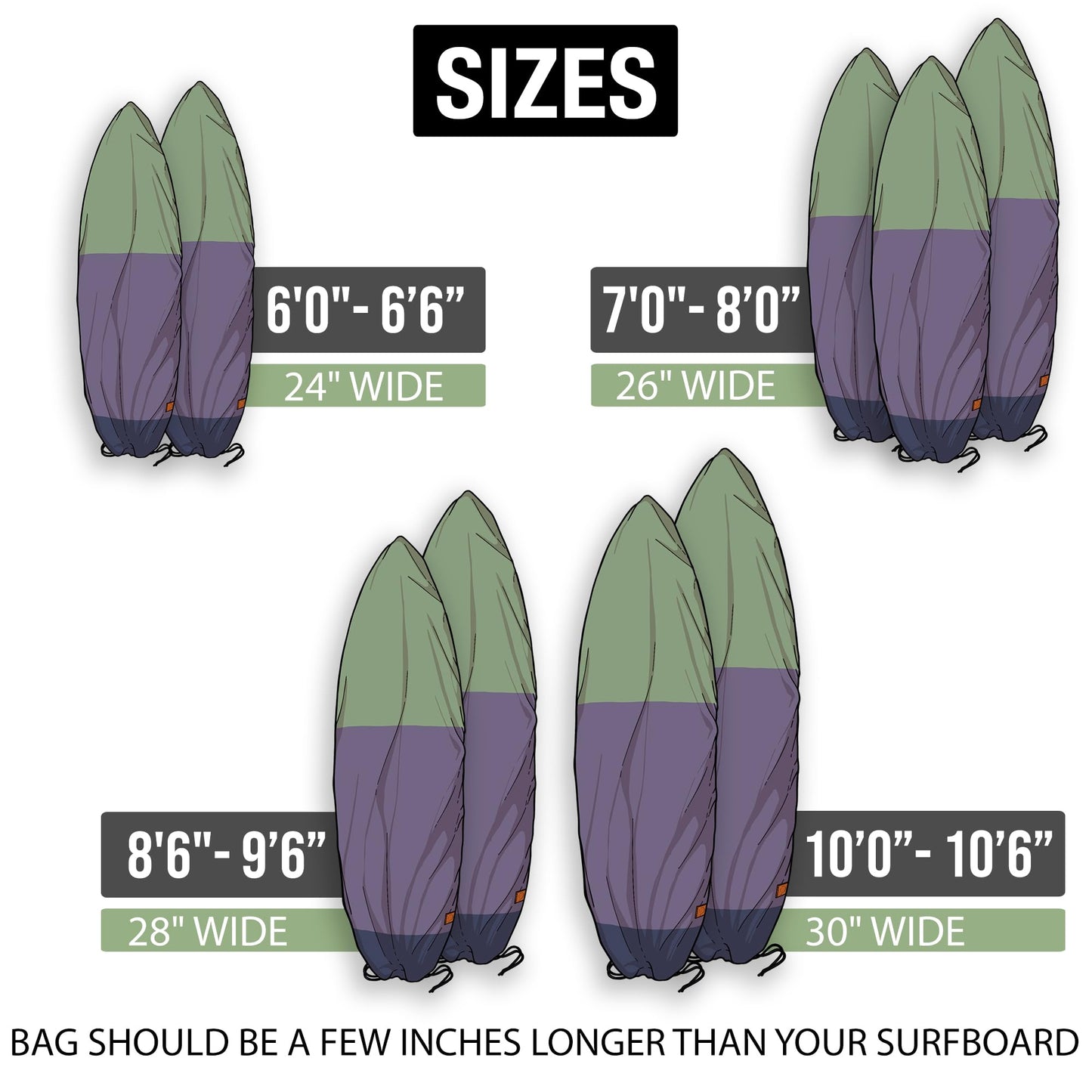 Ho Stevie! Canvas Surfboard Bag Cover - No Melted Wax on Car - Sun/Ding Protection