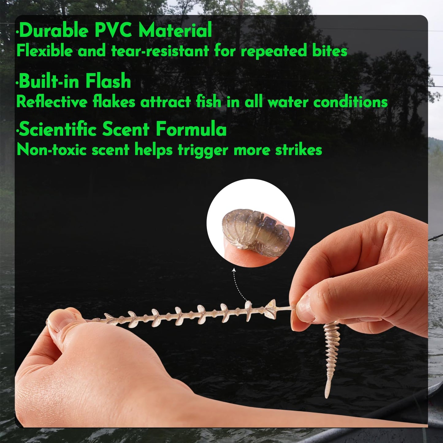 FONMANG 75Pcs Fishing Lures,Soft Plastic Bait Worms,Craws,Paddle Tail Swimbait,Grubs,jeakbait,Ned Rig Bait,Fishing Lure Kit for Bass, Trout, Walleye Freshwater & Saltwater