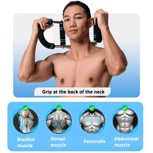 Twister Arm Trainer, Adjustable Resistance 70–130 lb Chest & Arm Workout Equipment with Hand Grips for Men & Women, Portable Upper Body Strength Trainer for Home & Gym (2/4 Spring Resistance)