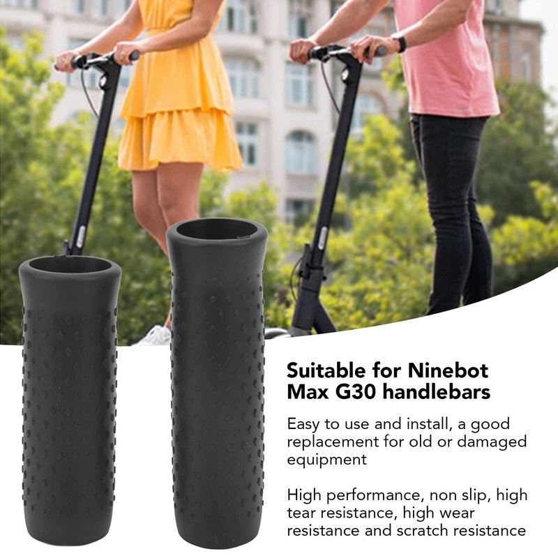 SUNGOOYUE Silicone Handlebar Grip, Anti Slip Electric Scooter Repair Part Handle Grip Replacement for G30