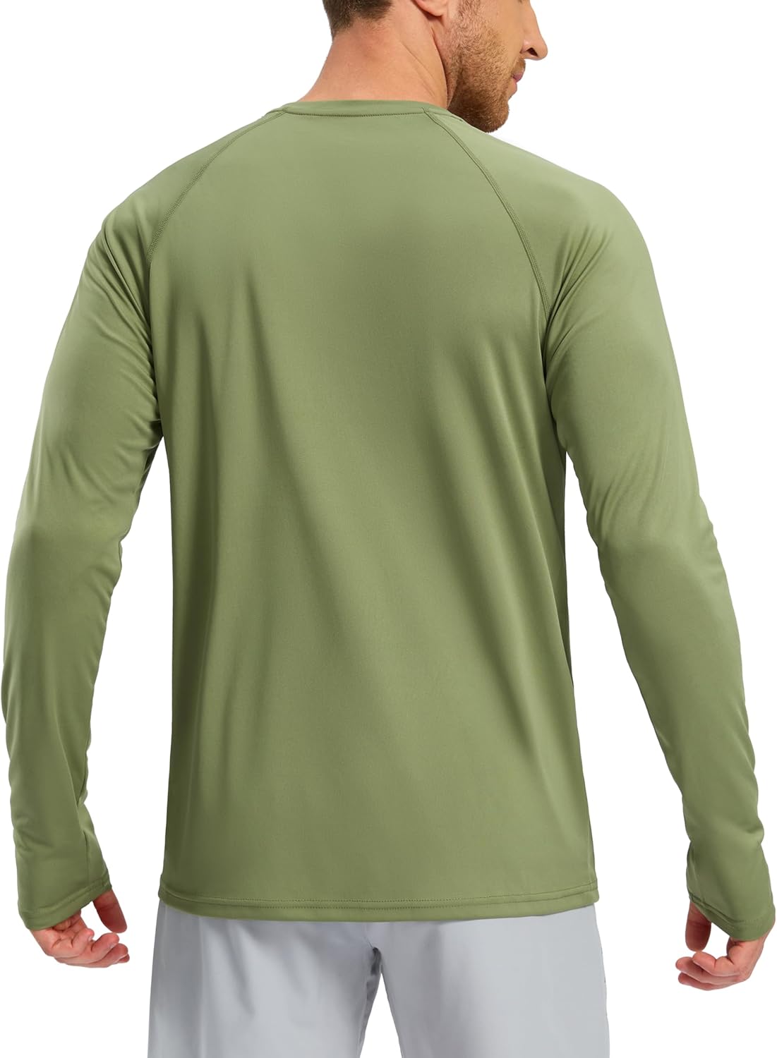 Pudolla Men's UV Protection Shirt - Lightweight UPF 50+ Long Sleeve Rash Guard for Fishing & Swimming