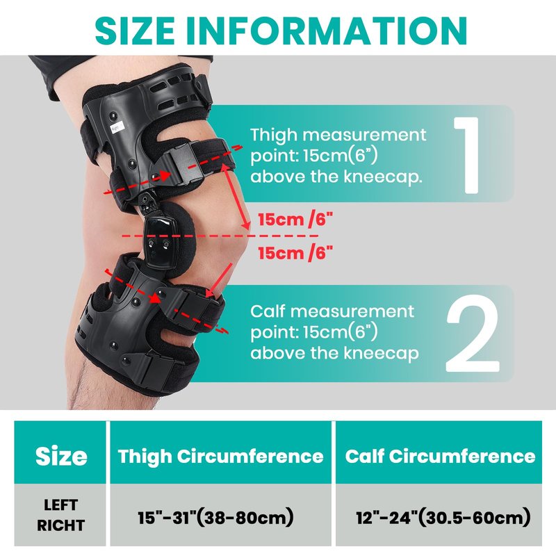 Pryqutia OA Knee Brace for Arthritis Pain Relief, Unloader Knee Brace for Medial & Lateral Compartment Osteoarthritis, Bone on Bone Knee Joint Pain, Degeneration Knees Support (Right)