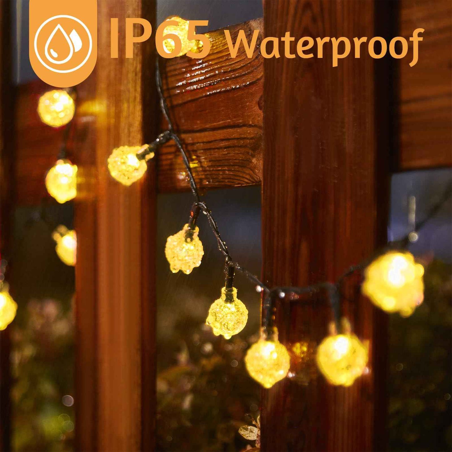 Selarlyt 2 Pack 120 LED Solar String Lights Outdoor Waterproof, 72 FT Crystal Globe Lights with 8 Lighting Modes, Solar Powered Light Outdoor for Garden Wedding Party Decor（Warm White）