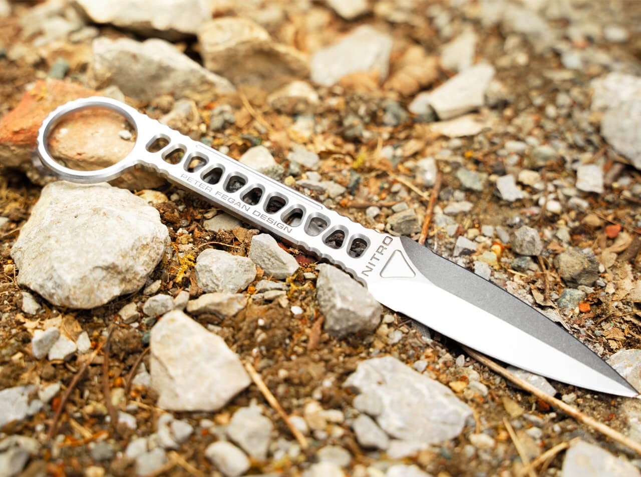 Boker Plus Voodoo Silver Fixed Blade, 3.35" 440C Stainless Steel Blade, Designed by Peter Fegan