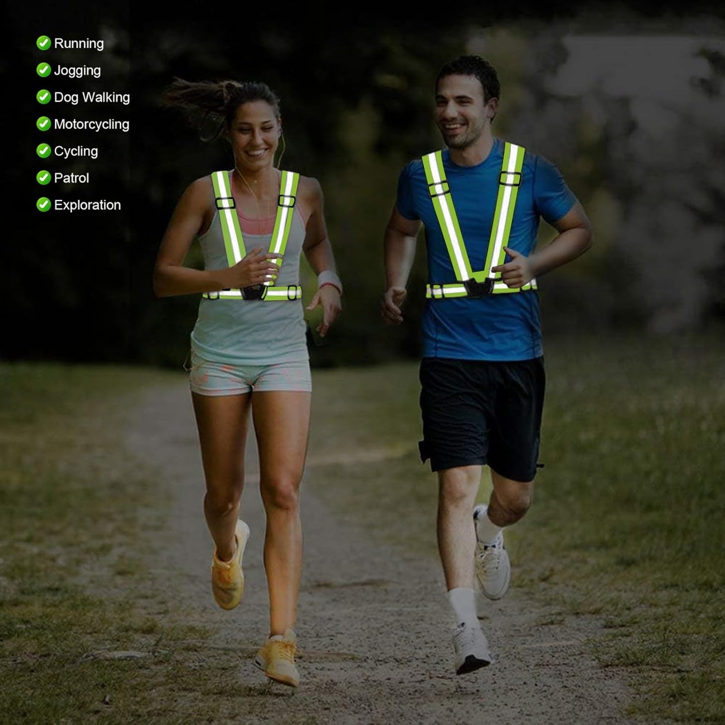 Reflective Vest - High Visibility Running Gear for Cycling, Jogging & Walking | Adjustable Fit for All
