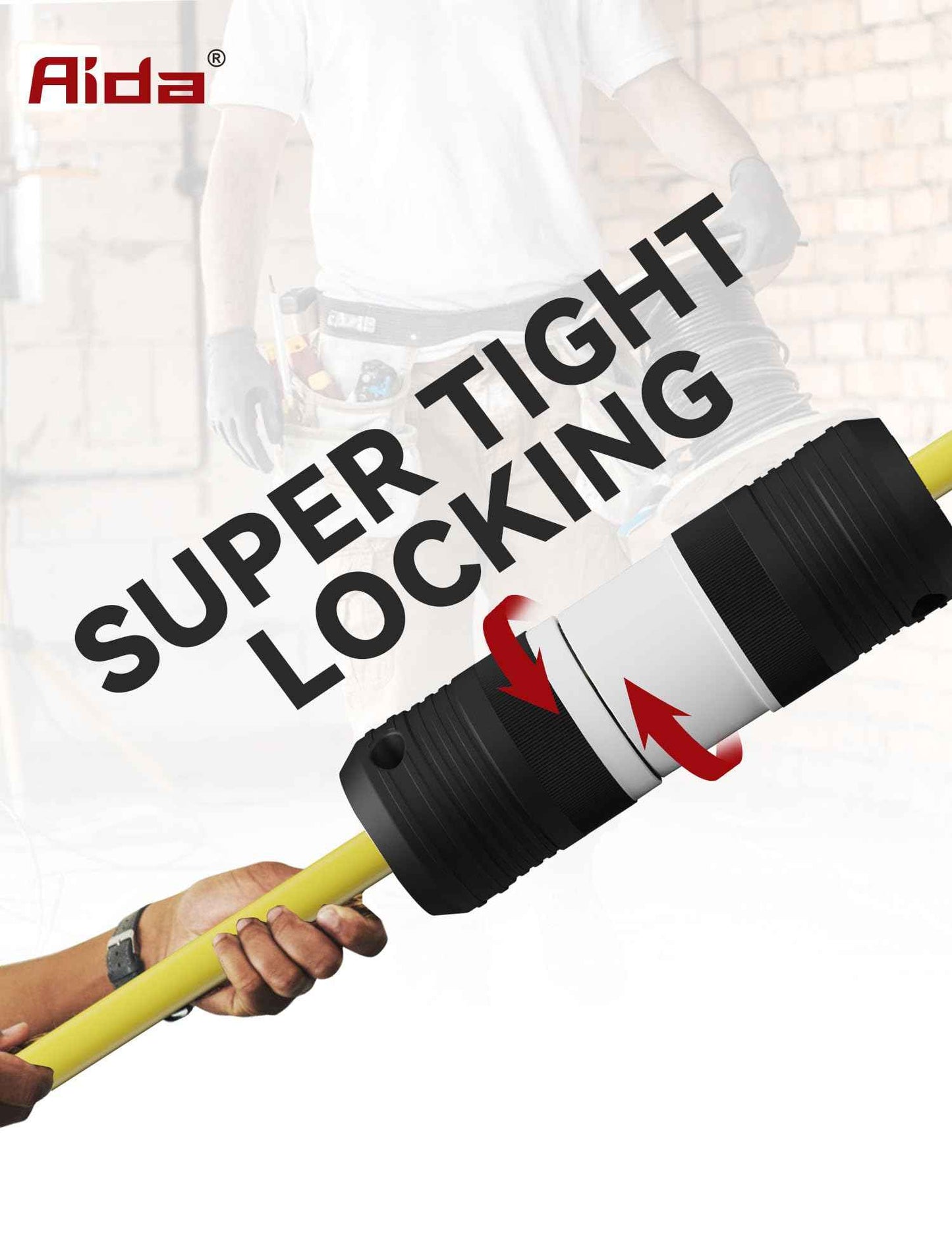 AIDA NEMA L5-30P & NEMA L5-30R Locking Plug and Connector, Twist Generator Male and Female Adapter, 30 Amp, 125Volt, 2-Pole 3-Wire Grounding, Industrial-Strength Heavy Duty, UL Listed