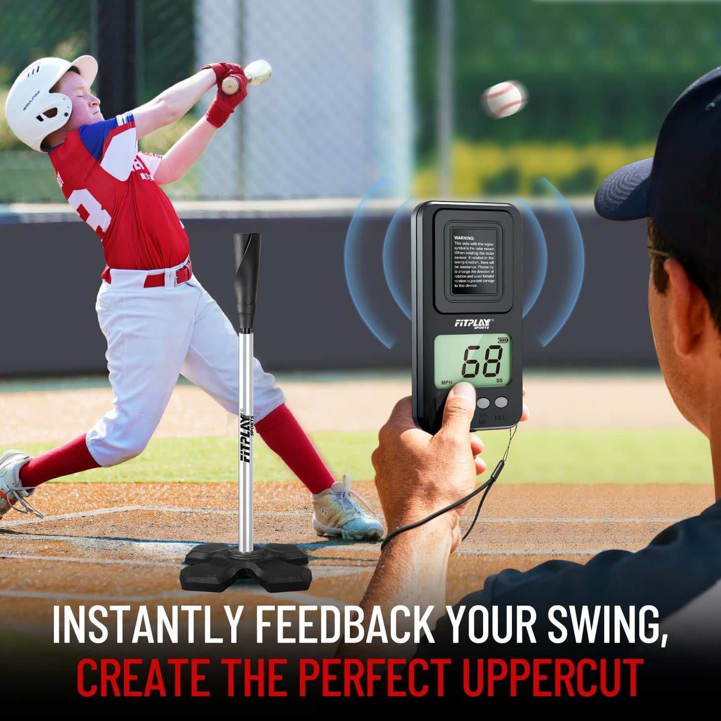Skiennix Portable Baseball Hitting Tee - Height Adjustable 25-37 Inches | Easy Carry Design for All Players
